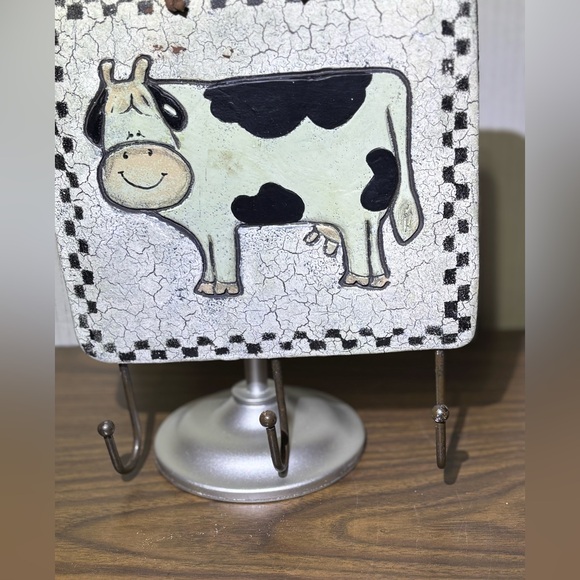 Clearance bundle w/2nd item for $4.99 shipping. Country cow wall hanging - Picture 3 of 7